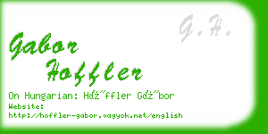 gabor hoffler business card